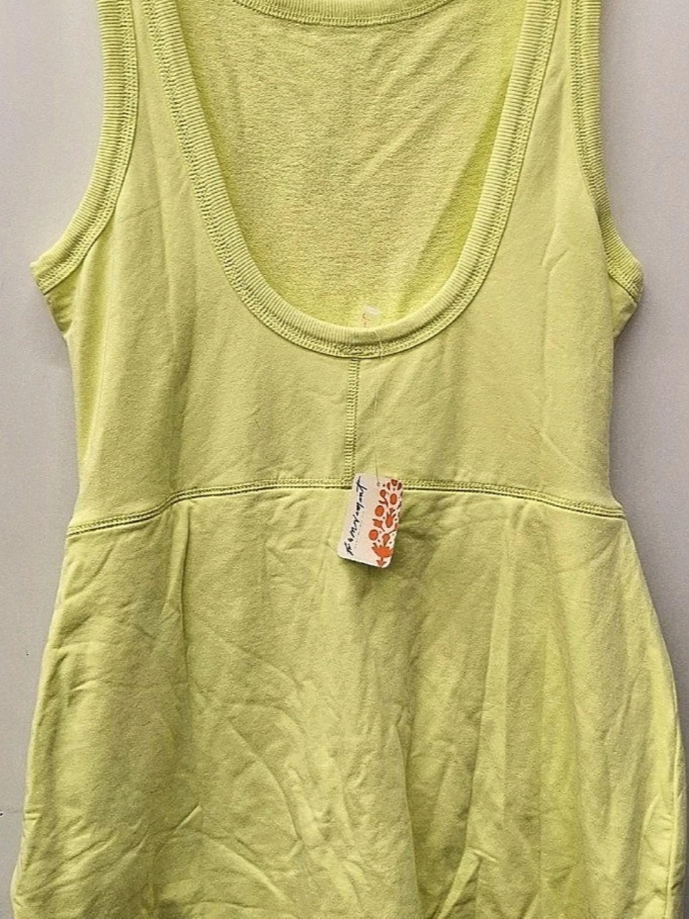 Free People C8634 Yellow Romper Size Large NWT